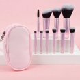 thumbnail image 2 of 10pcs Pink Mini Portable Makeup Brushes Set - Travel Size Cosmetic Brush Kit with Multi-Color Options for On-the-Go Beauty, 2 of 5