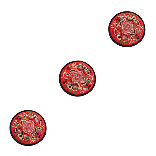 Moyic Posavasos para bebidas, tapete étnico para taza de té, almohadilla bordada, almohadillas aislantes, decoración de para fiesta Type7 NO7