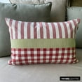thumbnail image 5 of Holiday Decorative Lumbar Pillow Cover, 12" x 24" Red Cotton Pillowcase, Farmhouse Check & Stripe Buffalo Checks Oblong Pillow Cover For Sofa Couch, Hotels, Living Room, Bed Room - Red Merry Grid, 5 of 9