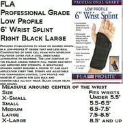 Florida Orthopedics Prolite Low Profile Wrist Splint, Black, Right Large