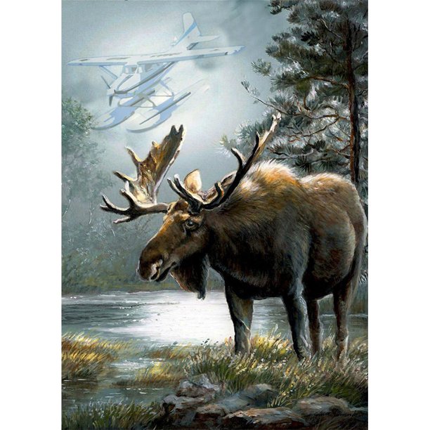 Taladro Diamante Pintura (DE3286) 5D DIY Bordado de punto de cruz completo (Animal-W168) 50x70cm Hugtrwg Para estrenar