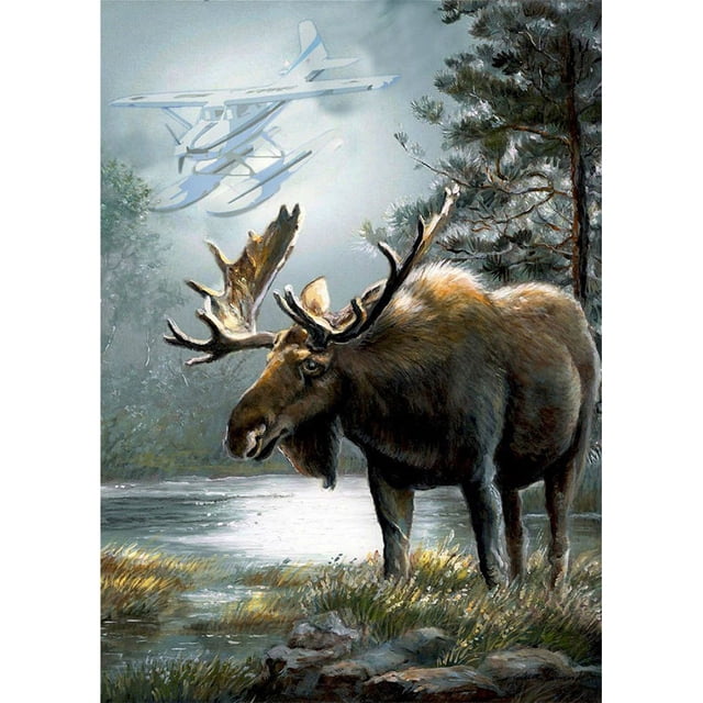 Taladro Diamante Pintura (DE3286) 5D DIY Bordado de punto de cruz completo (Animal-W168) 50x70cm Hugtrwg Para estrenar