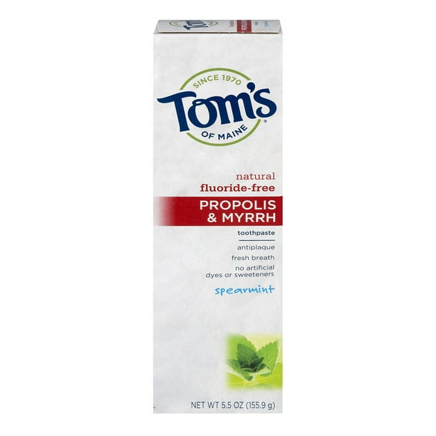 Tom's of Maine Toothpaste Spearmint Natural FluorideFree Propolis