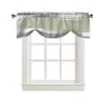 thumbnail image 2 of Sage Green Oil Painting Texture Window Curtain for Living Room Christmas Kitchen Cabinet Tie-up Valance Curtain Rod Pocket, 2 of 6