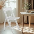 thumbnail image 3 of Ktaxon 1PCS Folding Chairs, Plastics Chair with PVC Leather cushion, Resin Chairs for Indoor,Outdoor,Kitchen,Dinning,Party(1Pcs,White), 3 of 13