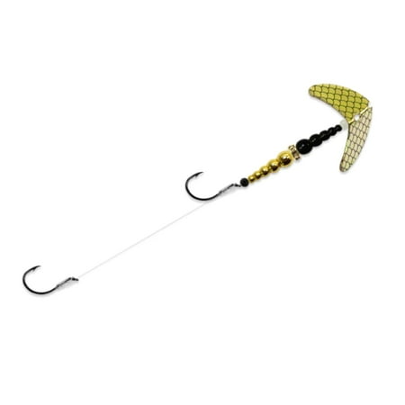Mack s Lure Double Whammy Walleye #4 Gold Black Spinnerbaits