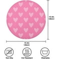 thumbnail image 4 of GZHJMY Light Pink Hearts Round Placemats Durable Non-Slip Heat and Stain Resistant Placemat for Kitchen Table Decoration Outdoor BBQ Activities(6PCS) Table Mat, 4 of 7