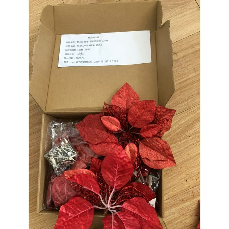 Wholesale Artificial Christmas Poinsettia Flower Picks for Home Decoration  - China Flowers and Christmas Decoration price