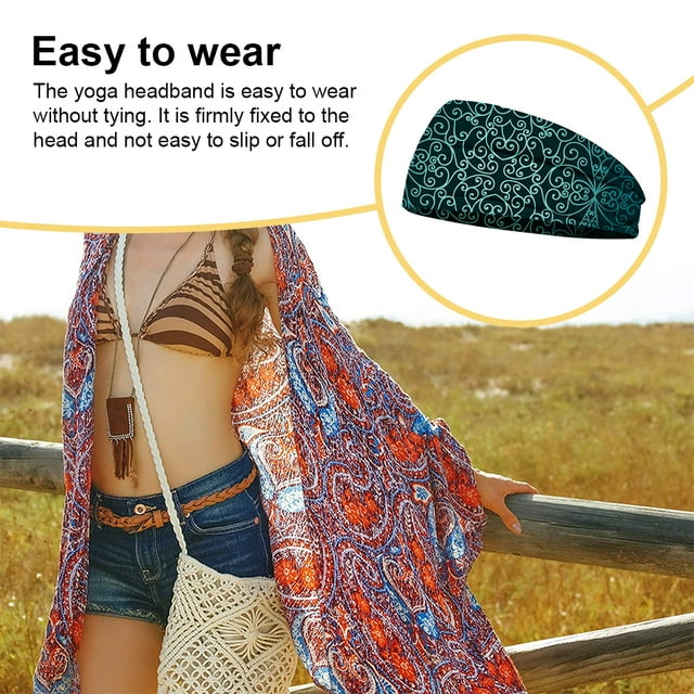 Bandeaux Sport Imprimé Fleur Classique Bandeau Élasticité Turban Douceur Accessoires Cheveux Type 4