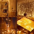 thumbnail image 2 of Guirnalda de cortina de luces LED con batería, guirnalda de luces de hadas para el hogar, boda, Halloween, Navidad, decoración de fiesta al aire libre, 2 of 3