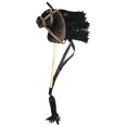 thumbnail image 3 of Caballo de juguete divertido y portátil con cabeza de animal adorable para montar a caballo durante 3 años o más Negro, 3 of 9