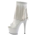 thumbnail image 3 of *7" Heel, 2 3/4" PF Open Toe/Heel Ankle Boot, Side Zip - Wht Faux Leather/Wht, 10, 3 of 6