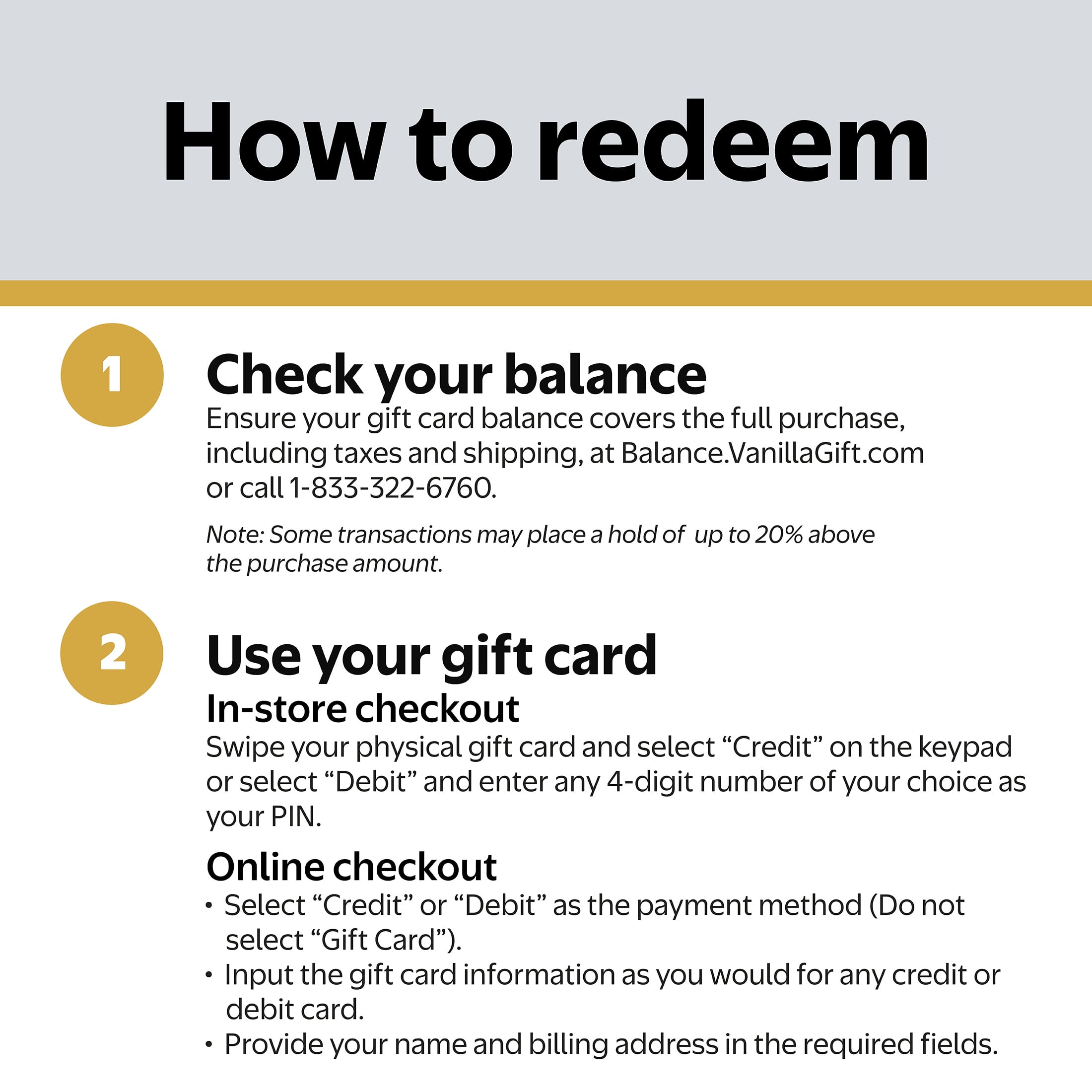 Vanilla® Visa® $100 Gold Box Gift Card (Plus $5.84 Purchase Fee)