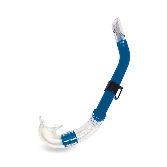 Pool Master Bahama Semi-Dry Top Adult Sport Swimming Pool Snorkel - 15" - Navy Blue