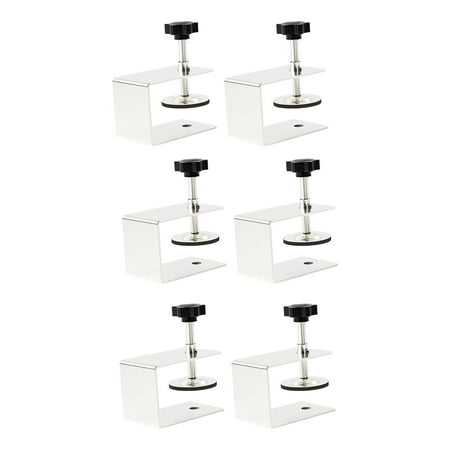 

3x 2Pcs Metal Drawer Front Clamps with Easy Adjustment Cabinet Holder Tool Adapter Aids Fixing Clip for Hardware