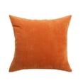 thumbnail image 1 of sourcing map Funda De Almohada Cobertor Para Sofá Funda De Cojín Hogar Diseño De Banda De Terciopelo naranja 26 x26, 1 of 9
