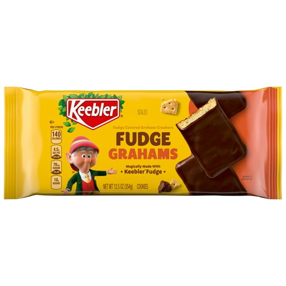 Keebler Fudge Grahams Cookies, 12.5 oz (Pack of 2)