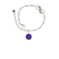 thumbnail image 2 of Delight Jewelry Silvertone Small Purple Enamel Disc Silver-tone Paw Infinity Link Chain Bracelet, 6"+2" Extender, 2 of 3