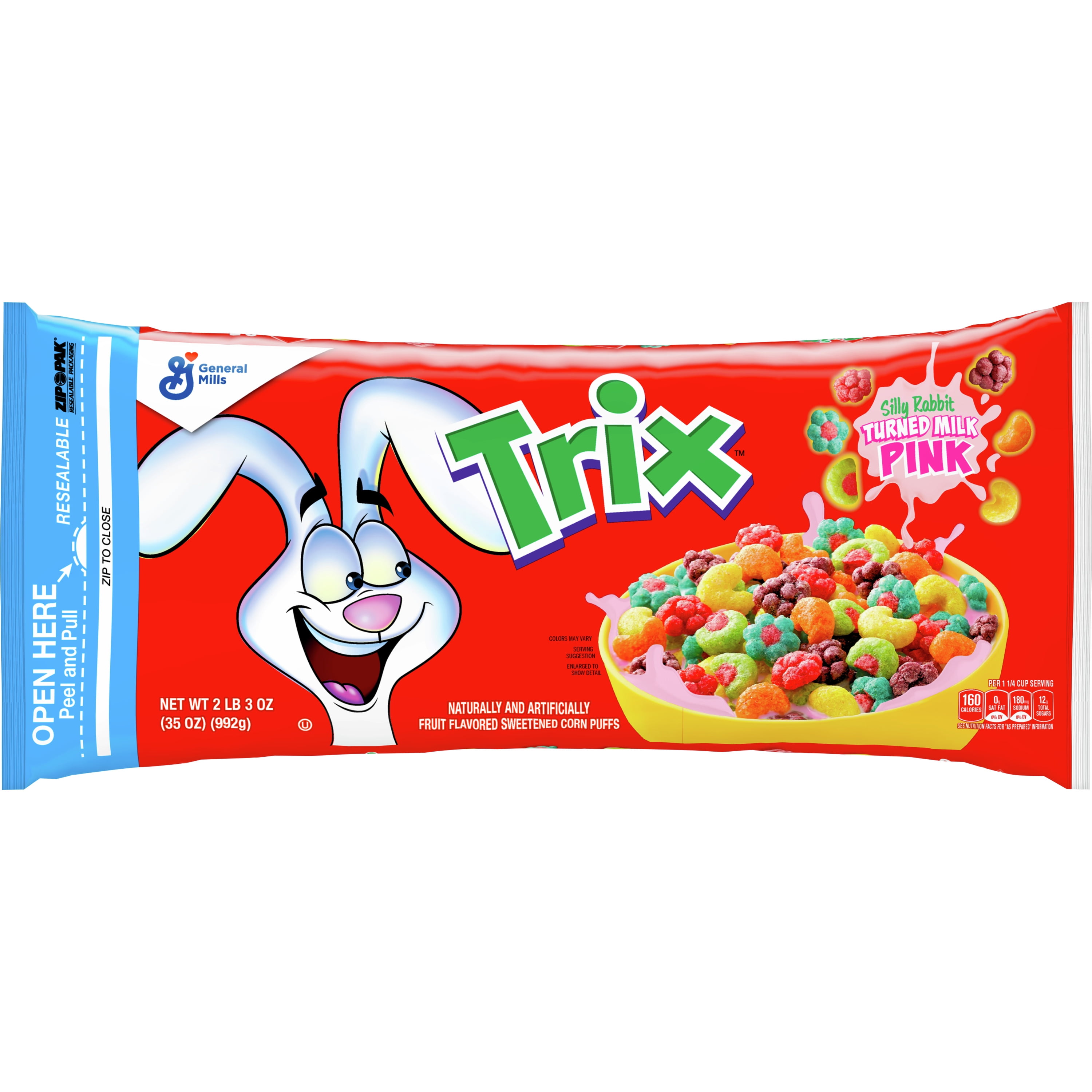 Trix, Cereal, Fruit Flavored Corn Puffs, 35 oz