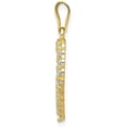 thumbnail image 2 of Solid 10k Yellow Gold CZ Heart Pendant - 20mm, 2 of 5
