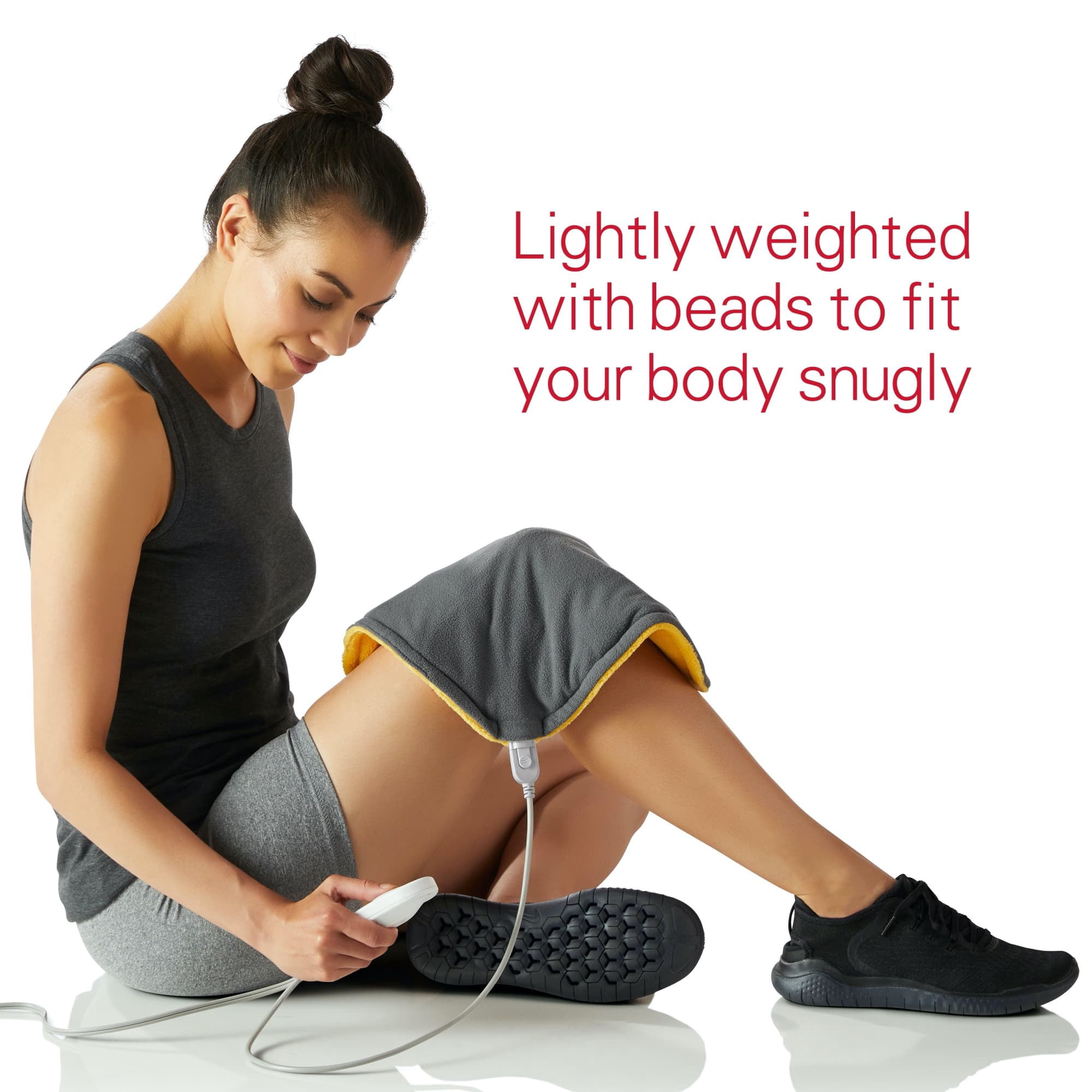 Sunbeam ConformHeat Heating Pad, size 14" x 14", Color: Gray