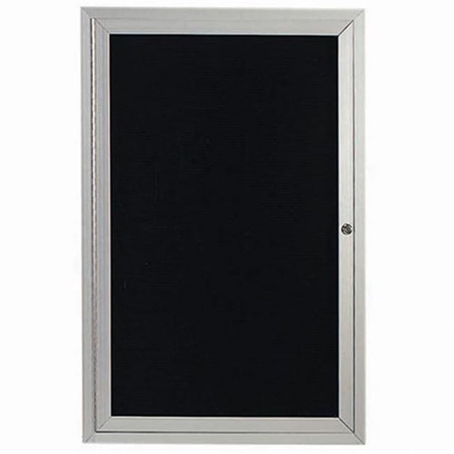 Aarco Products OADC3624I Armoire de Répertoire Extérieure Fermée avec Éclairage 1 Porte - Anodisée Satiné Clair