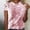 Pink, variant on Women's Floral Lace Short-Sleeve Blouse, Scalloped Neckline Casual Top, Breathable Lined Lace T-Shirt, 5 Colors Sizes S-5XL