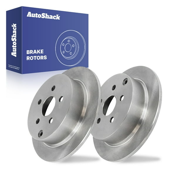 AutoShack Rear Solid Brake Rotors 2-PC Set Replacement for 2005-2010 Scion tC 2003-2007 Toyota Matrix 2000-2005 Toyota Celica 2003-2006 Pontiac Vibe 10.57" (268.6 mm)