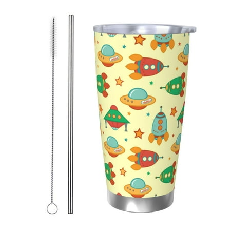 

Qekee Colorful Outer Space Print 20OZ Car Cup Stainless Steel Vacuum Insulated Tumbler Tumbler Cup With Lid And Straw Travel Coffee Mug-Straw Two-piece Set