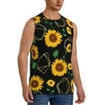 thumbnail image 2 of Balery Sunflowers3 Men's Sleeveless Muscle Shirts Workout Tank Top, Moisture Wicking, Odor Protection-Small, 2 of 8