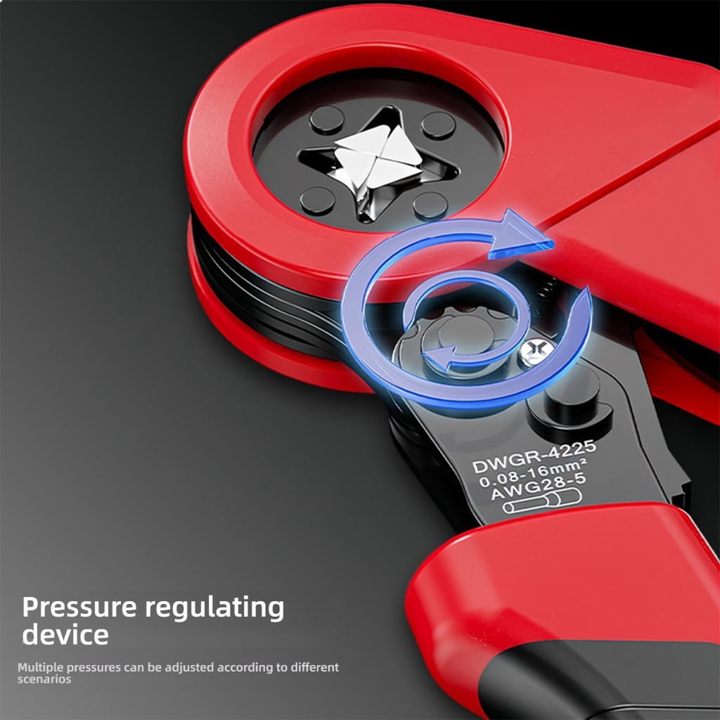 PatungKu Multipurpose Crimping Pliers Ferrule Sleeves Tubular Terminal Tool Adjustable Ratchet Wire Crimper Household Electrical
