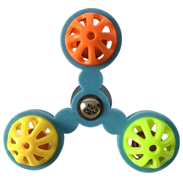 Pet Bird Interactive Toy Rotating Windmill Cage Accessory for Enrichment and Boredom in Indoor Environments Durable TPR and Metal Construction Suitable for Parrots