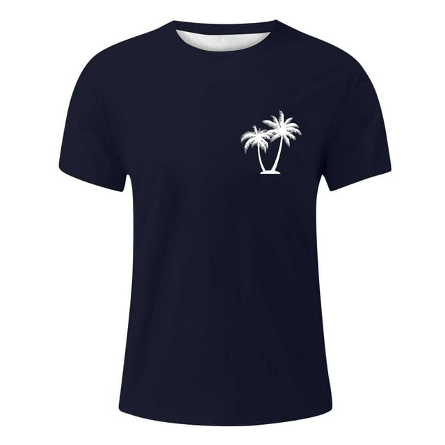 T-shirt Homme Mode Été Plage Imprimé Noix de Coco Petit Confortable Respirant Manches Courtes