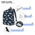 thumbnail image 4 of Rateoe Cartoon Swan Pattern Canvas College Laptop Backpack,Travel Daypack,Durable Rucksack Travel Notebook Bag School Backpack Book Bag for Men Women-Small, 4 of 7
