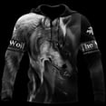 thumbnail image 2 of Sudadera con capucha para hombre, otoño e invierno, estampado 3D de lobo animal, manga larga, holgada, moda urbana, ropa para hombre 6XL, 2 of 4
