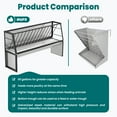 thumbnail image 6 of Heavy-Duty Galvanized Steel Pasture Feeder, 60 Gallon Livestock Goat Feeder & Goat Hay Feeder, 60" L x 16" W x 31.5" H for Horses, Ponies, Cow, Calves, Sheep, 6 of 7