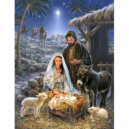 White Mountain Puzzles 'O Night Divine' 1000 Piece Jigsaw Puzzle – Christmas Nativity Scene, 24x30 Inch Finished Size, Made In USA