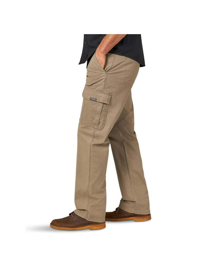 【in a row】Washed Big Cargo Pants Wrangler Men's and Big Men's Relaxed Fit Cargo Pants With