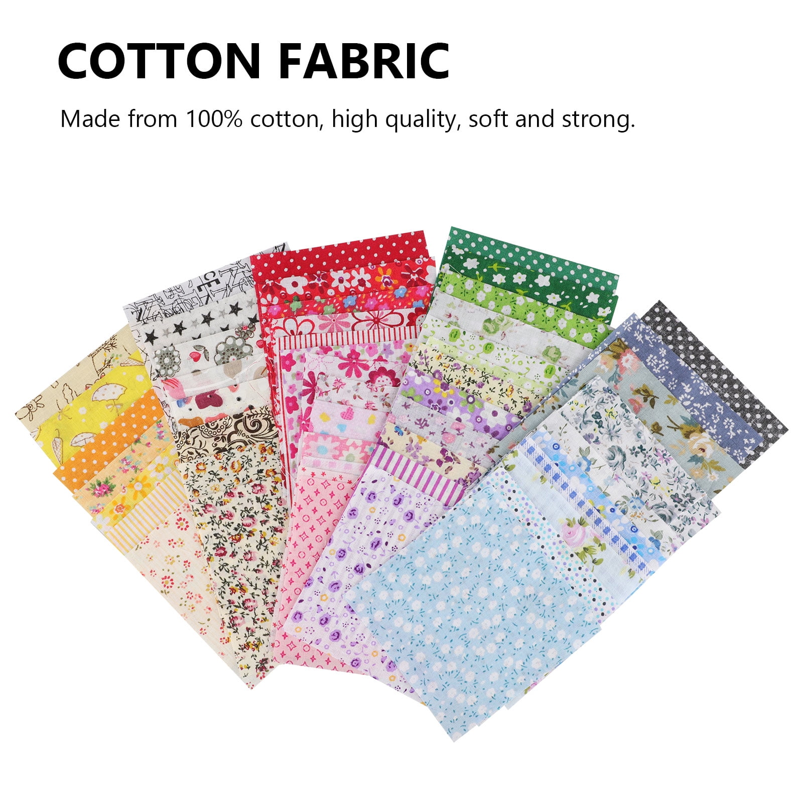 50Pcs 4x4 Quilting Cotton Fabric Squares Sheets Pre-Cut Multi-Color Printed  Plaid Craft Fabric for DIY Sewing Quilting Craft Patchwork 