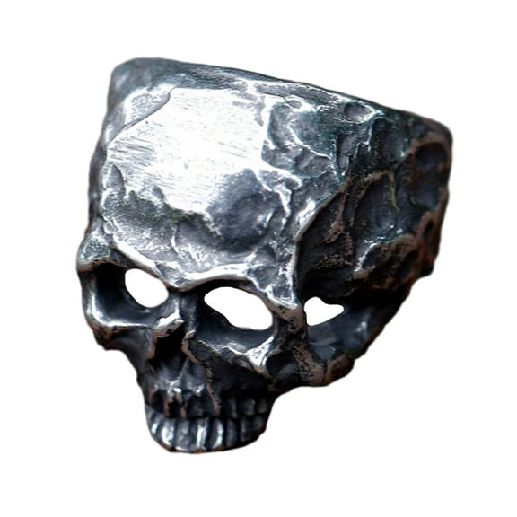 ZMY Home Stainless Steel Skull Ring - Broken Skeleton Head Ring for Men Jewelry (11)