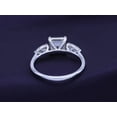 thumbnail image 5 of 2 1/4 Carat 7MM Asscher Shape & 6X4MM Pear Cut Lab Created Moissanite Diamond 3-Stone Engagement Ring For Women In 14K White Gold Over Sterling Silver (G-H Color, VVS1 Clarity, 2.25 Cttw)-4, 5 of 7