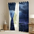 thumbnail image 3 of Manfei Dreamy Purple Flower Curtains Pack of 2 (42x84 Each),Natural Landscape Curtains Blackout,Rustic Floral Bedroom Curtains For Kids,Girls,Ultra Soft Home Decor, 3 of 6