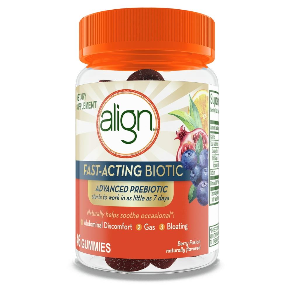 Align FastActing Biotic, Prebiotic Probiotic Supplement, 46 Gummies