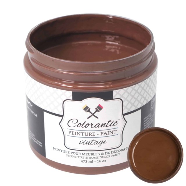 Colorantic | SWEET TRUFFLE Chalk Paint Based for Furniture DIY - DARK BROWN - 16 oz
