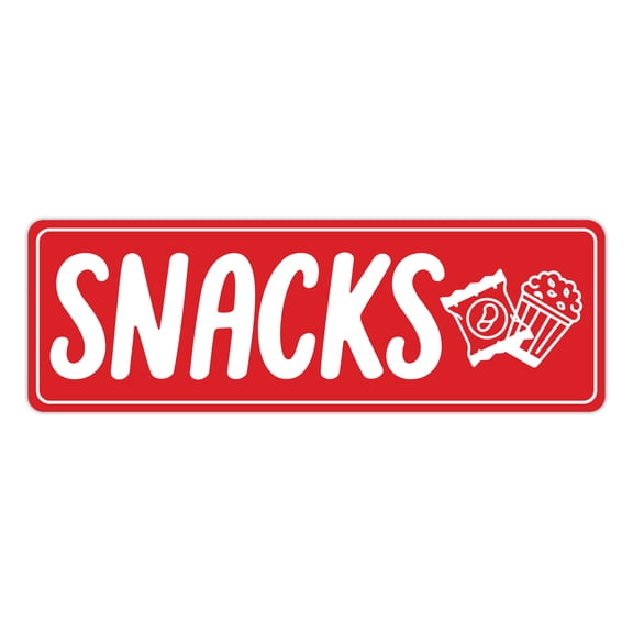 Signs ByLITA Standard Snacks Sign (Red) - Large