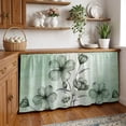 thumbnail image 3 of Green Floral Cabinet Curtain 32"Wx55"L,Dustproof Pantry Door Curtain W/ Self Adhesive Tape,Country Rustic Ombre Painting Art Watercolor Tall Storage Cover Privacy Drape for Bathroom Kitchen, 3 of 9