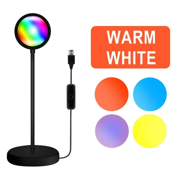 pstuiky Lámpara de proyección LED con efecto atardecer. Luz nocturna romántica para la hora dorada|ideal para decoración de habitaciones|selfies|fotografía