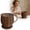 Coffee, variant on Coffee Mug Cup Shaped Organizer With Handle Handwoven Style Storage Container Durable Storage Box For Living Rooms Bedrooms(Khaki-18X17.5Cm)