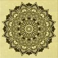 thumbnail image 1 of Ahgly Company Indoor Square Patterned Dark Bronze Brown Area Rugs, 8' Square, 1 of 6