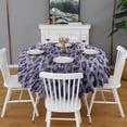 thumbnail image 2 of Leopard Pattern Purple Round Tablecloth 60"x60",Wrinkle Wipeable Table Cloth for Kitchen Dining Room Picnic Patio Party, 2 of 6